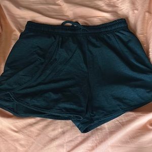 Black thick athletic shorts